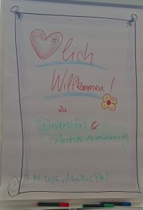 Die Titelseie einer Flipchartreihe aus einem Seminar