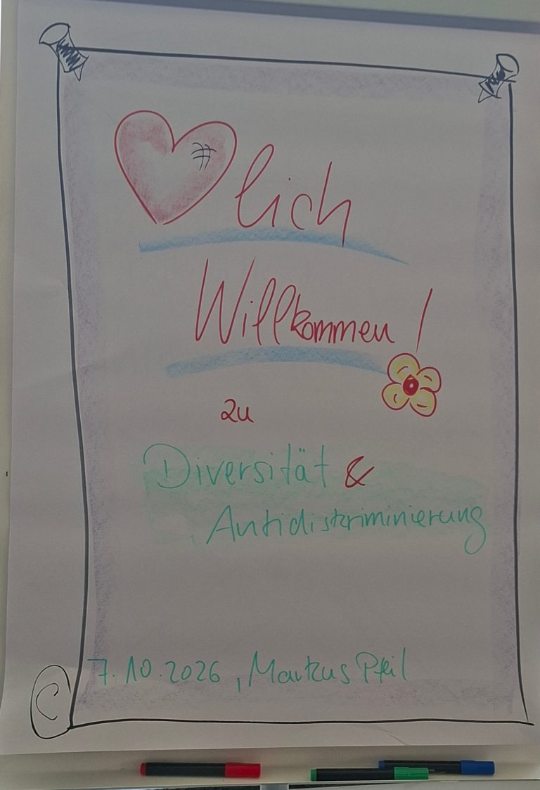 Die Titelseie einer Flipchartreihe aus einem Seminar